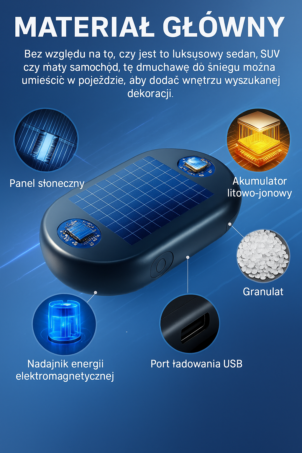 Elektromagnetyczne urządzenie do odśnieżania samochodu